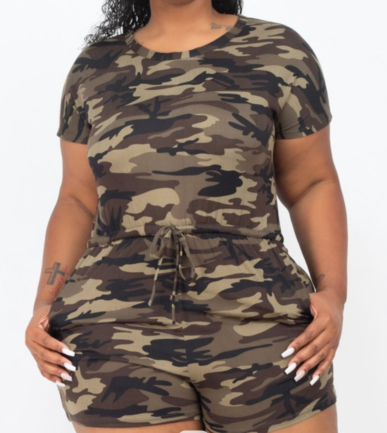 Camouflage Printed Romper